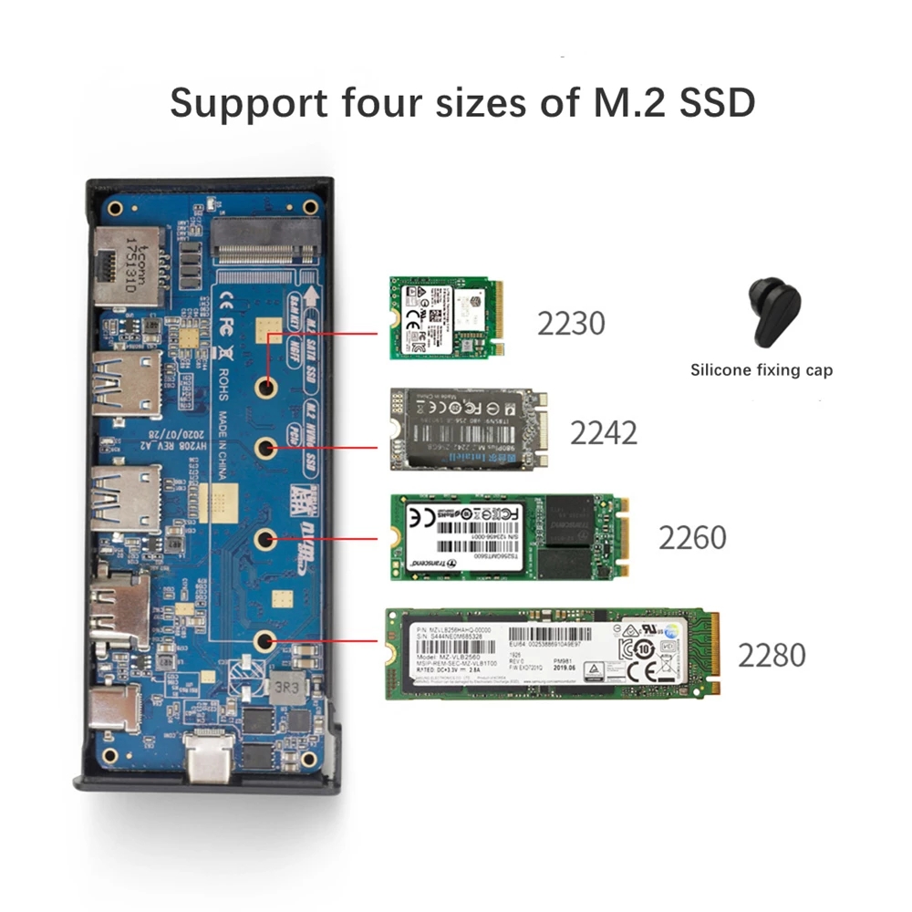 6 in 1 USB C SSD Enclosure Docking