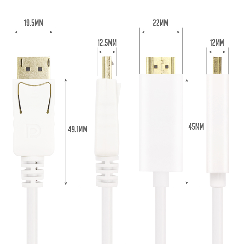 Mini DP M to HDMI A Male Adapter CG605L