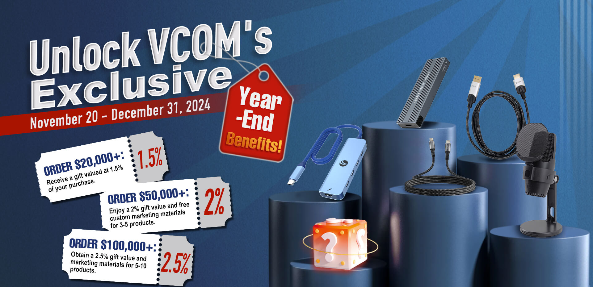 VCOM's year-end exclusive benefits